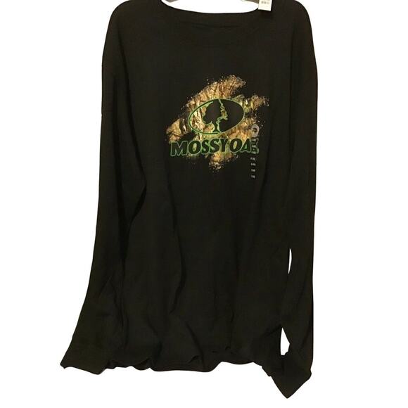 Mossy Oak Mens Long Sleeved Tee with Camo Logo Size XL NWT - Picture 2 of 4